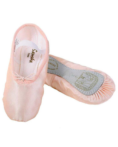 Sansha Children's Full Sole Satin Ballet Shoes